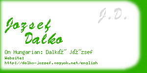 jozsef dalko business card